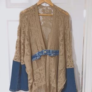 Upcycled Denim Patchwork Kimono